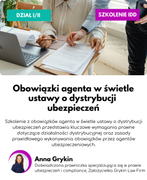Obowiązki agenta w świetle ustawy o dystrybucji ubezpieczeń