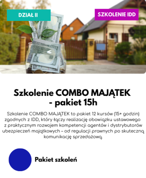 Szkolenie COMBO MAJĄTEK 15h