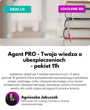 Szkolenie IDD Pakiet 11h - Agent PRO eOFWCA